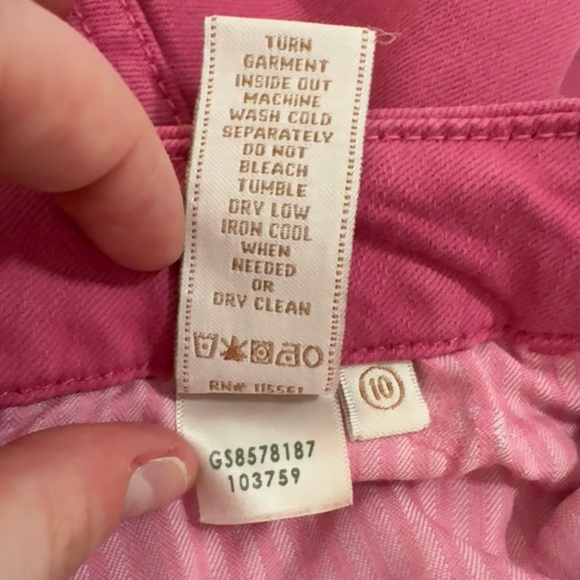 JEN7 7 For All Mankind High Waist Crop Skinny Jeans Frayed in Fuchsia - Size 10 - Picture 8 of 15